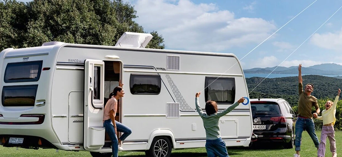 Fendt Bianco Activ 515 SKF plattegrond Caravan Deluxe caravan huren