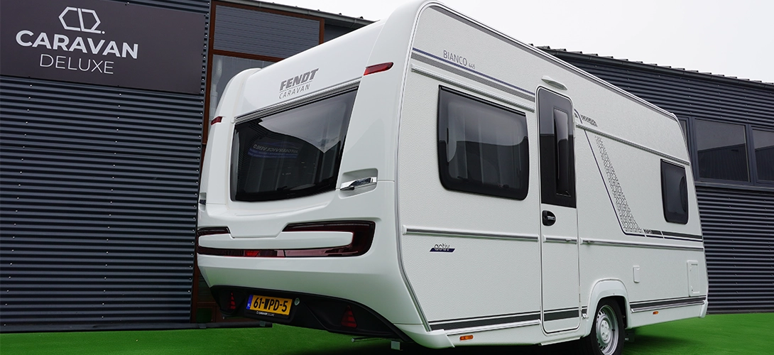 Fendt Bianco Activ 445 SFB plattegrond Caravan Deluxe caravan huren