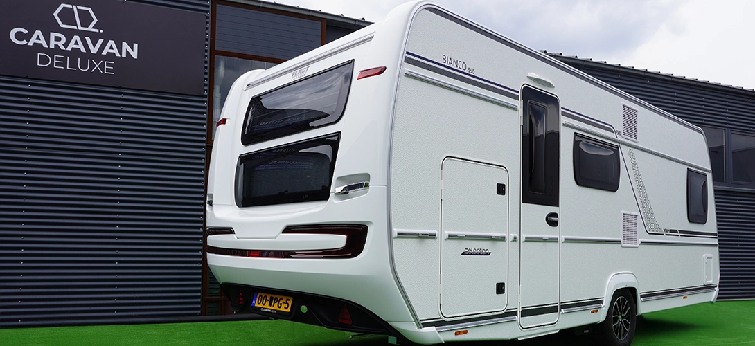 Fendt Bianco Activ 550 plattegrond Caravan Deluxe caravan huren